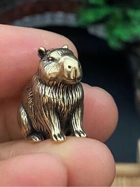 Miniature Brass Capybara Collectible